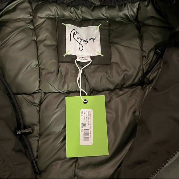 Sam Edelman faux fur olive green parka NEW - Picture 6 of 9